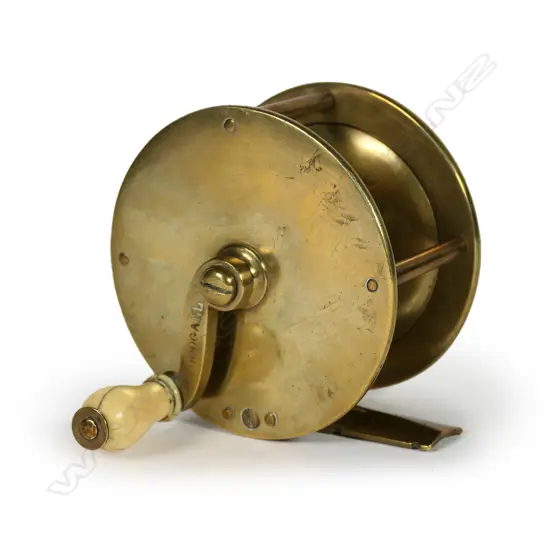 An 1860 2 5/8th" Dougall crank wind fly reel
