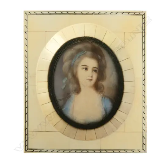 A hand painted portrait miniature