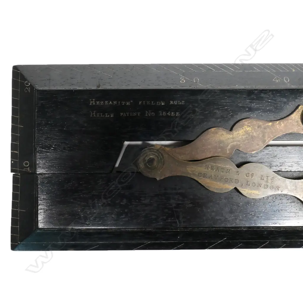 18” EBONY & BRASS 3 BAR PARALLEL RULE      Image 1++