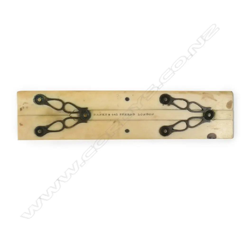 A 6-inch ivory three-bar parallel rule Image 1++