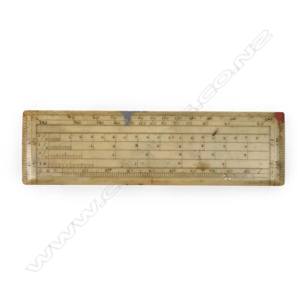 IVORY RECTANGULAR PROTRATOR Image 1++