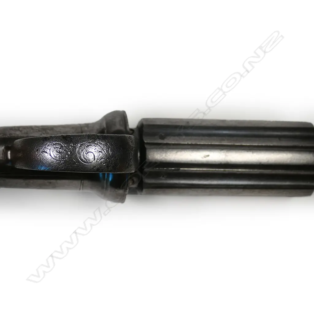 A good 19thC English pepper pot pistol Image 1++