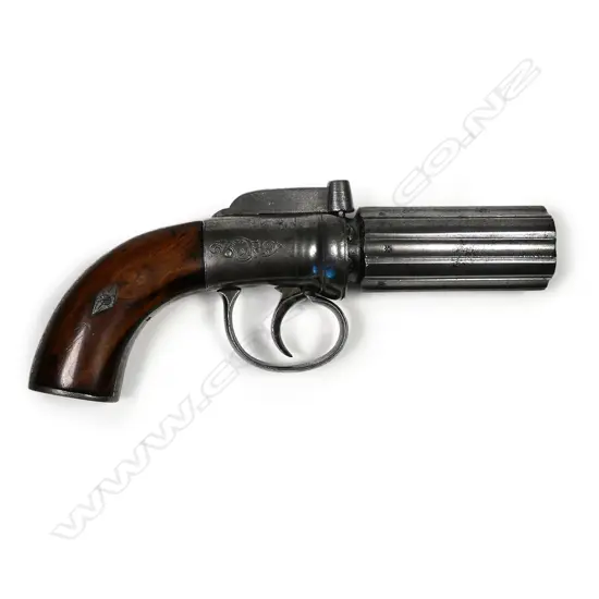 A good 19thC English pepper pot pistol