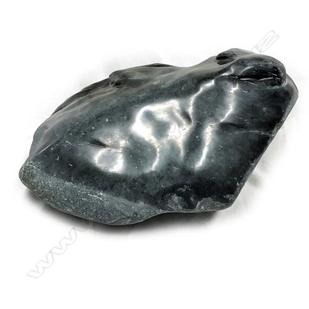 A large river worn and polished pounamu boulder/touchstone Image 1++