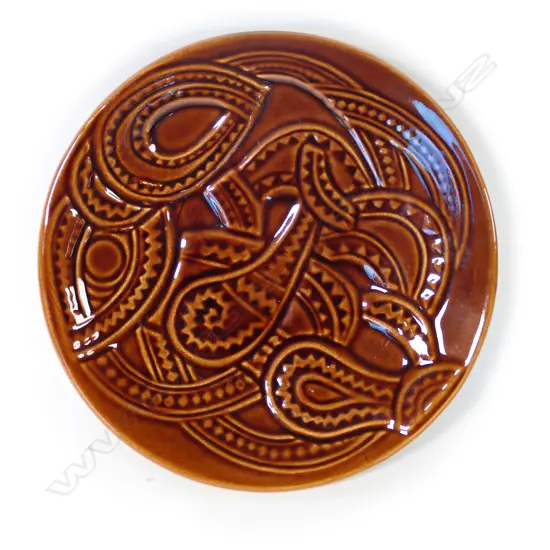 A Crown Lynn Wharetana Art Pottery ware small wall plaque