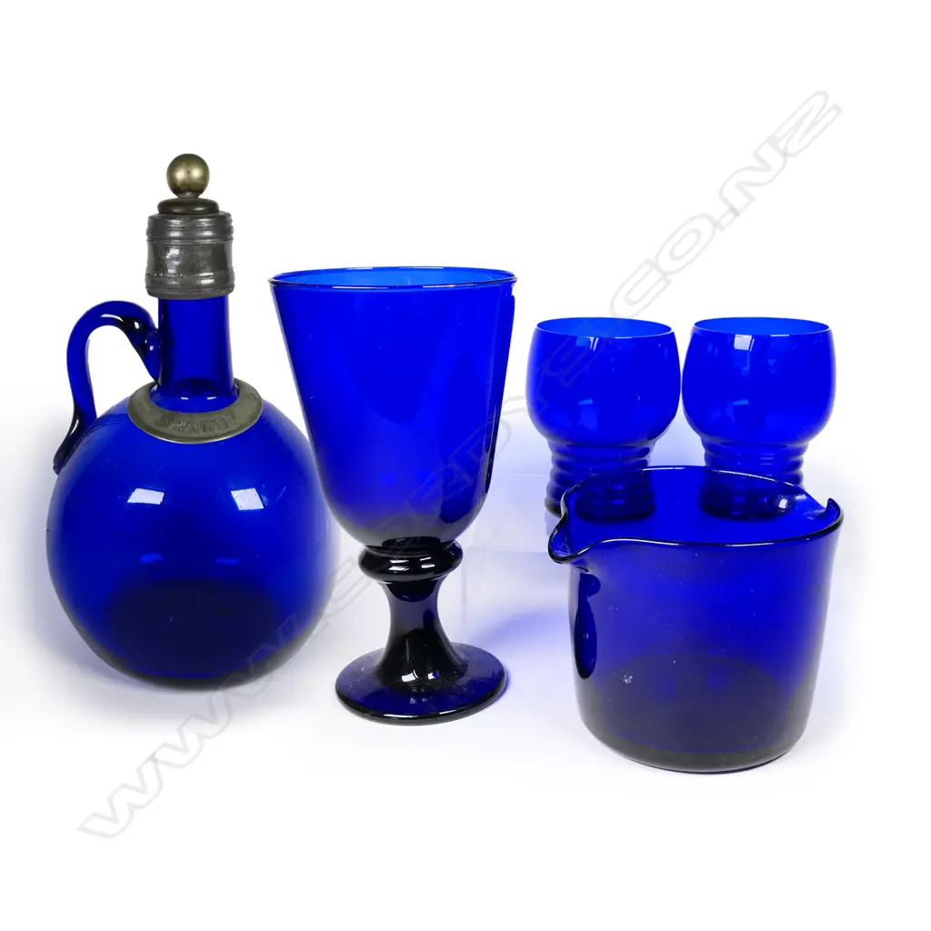 A selection of Bristol Blue glass Image 1++