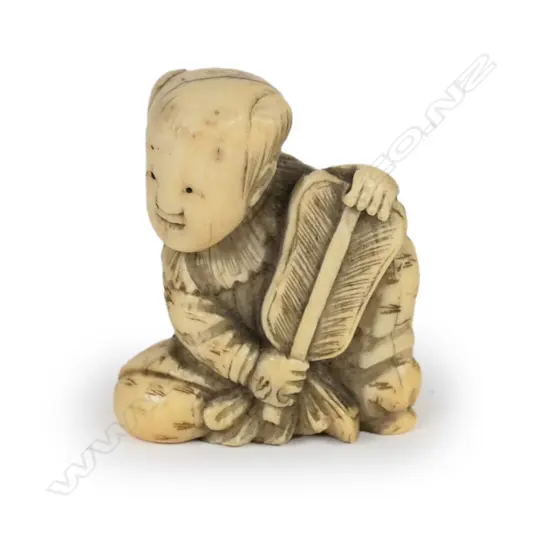 A 19thC carved ivory netsuke