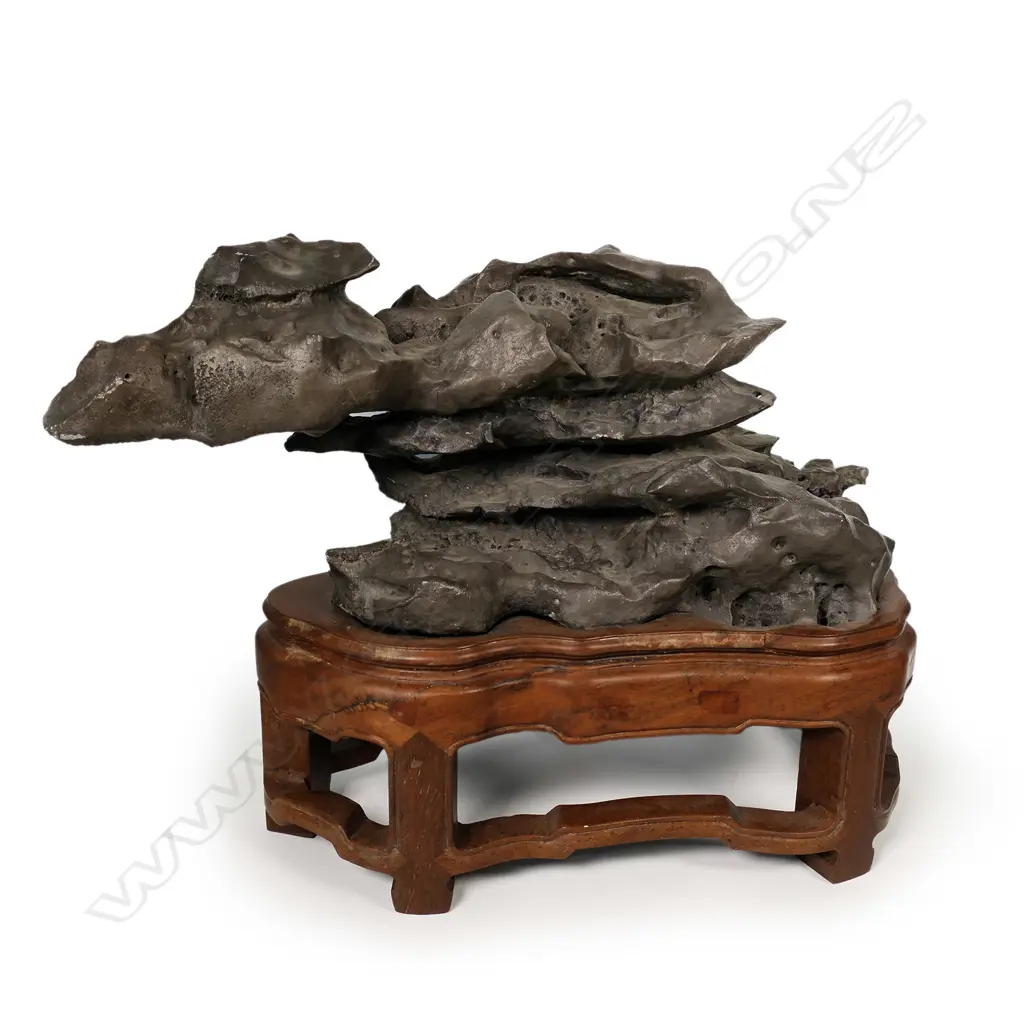 An old Oriental scholar's rock on stand Image 1++