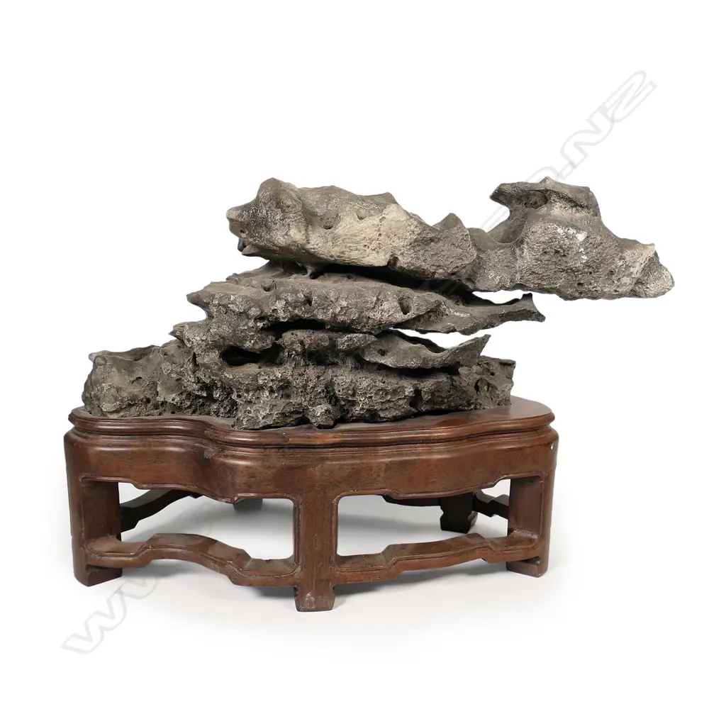 An old Oriental scholar's rock on stand Image 1++