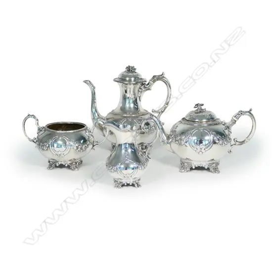 A Victorian silver four-piece tea and coffee service