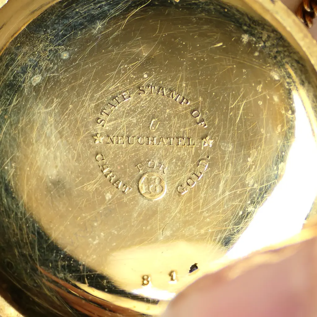 An 18ct gold Swiss hunter pocket watch by Henry Hoffmann Image 1++