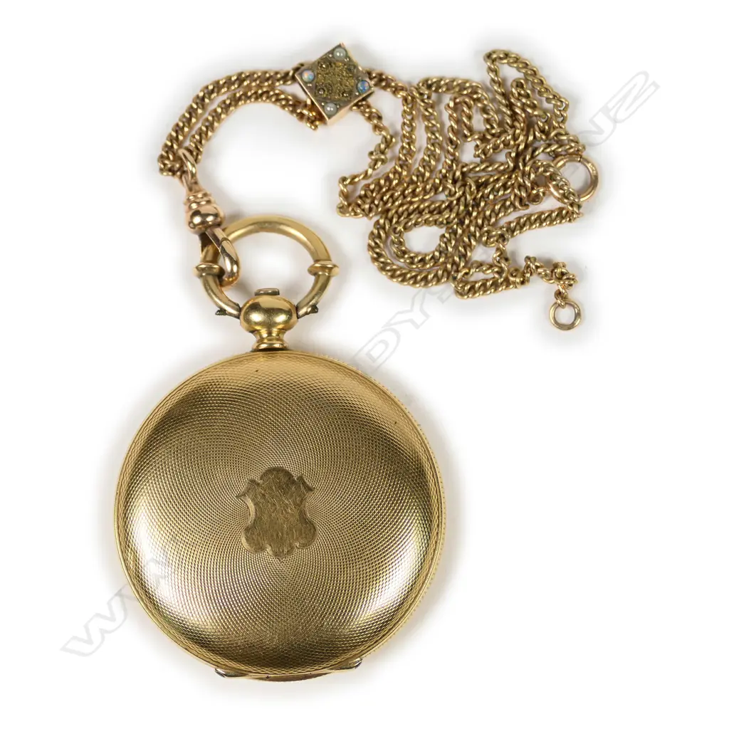 An 18ct gold Swiss hunter pocket watch by Henry Hoffmann Image 1++