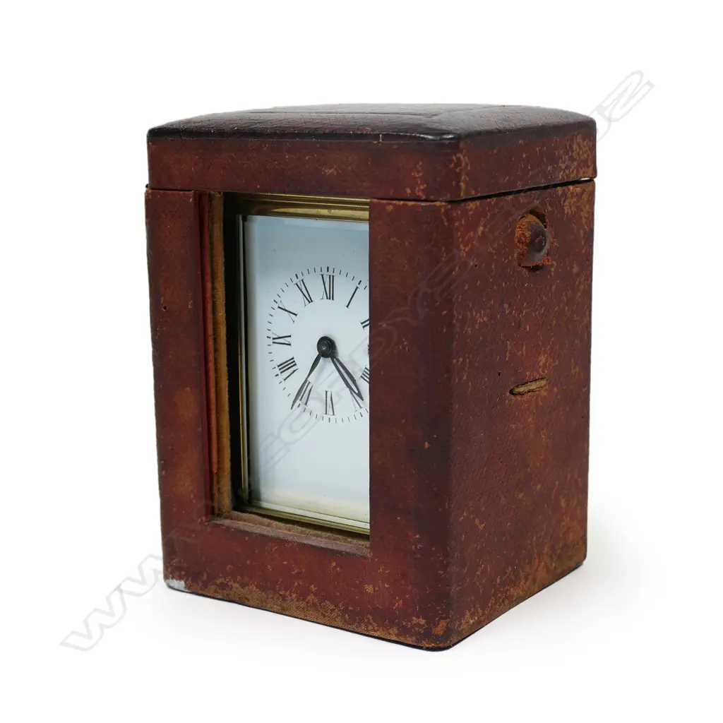 A 19thC brass carriage clock Image 1++