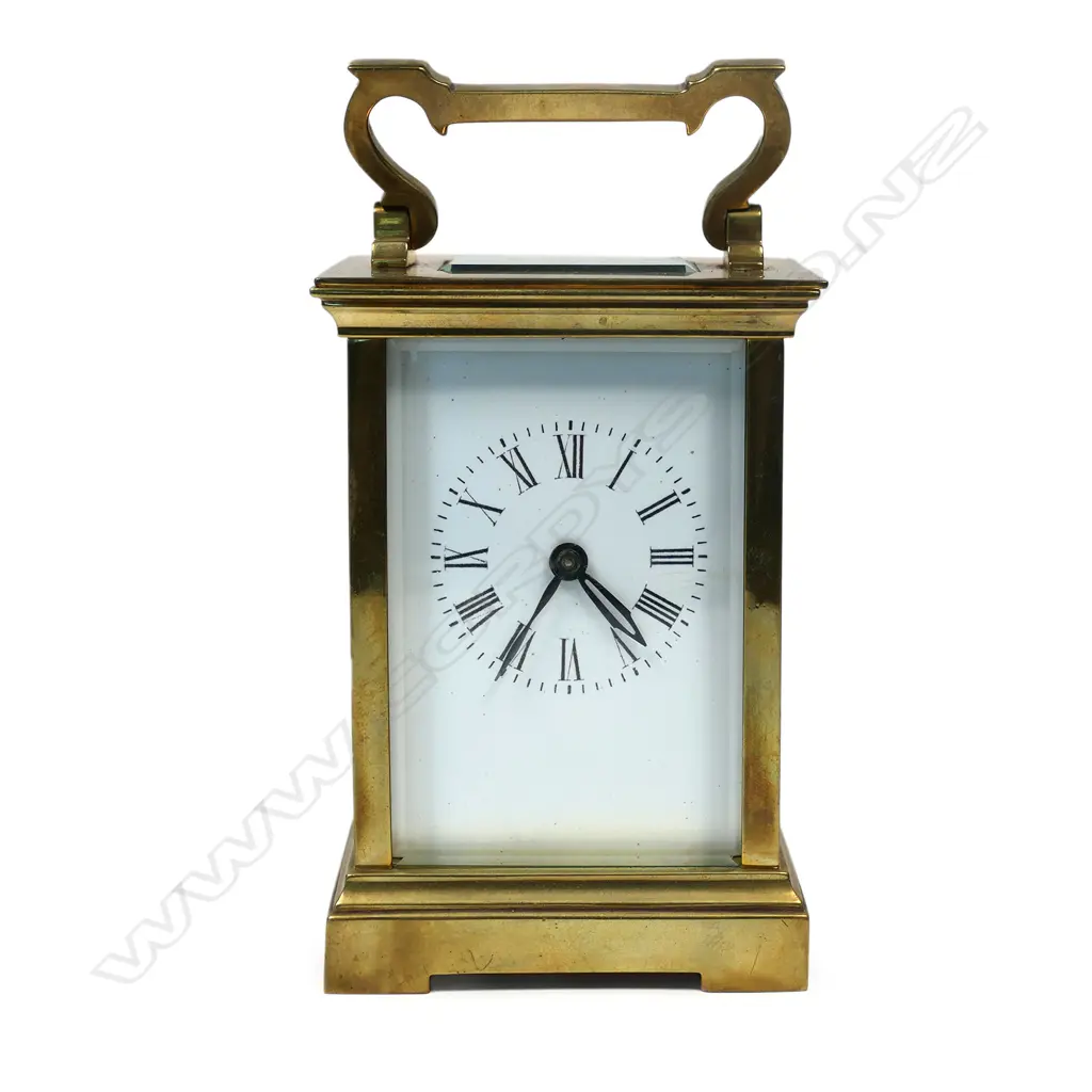 A 19thC brass carriage clock Image 1++
