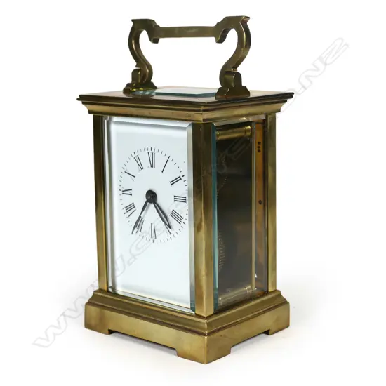 A 19thC brass carriage clock