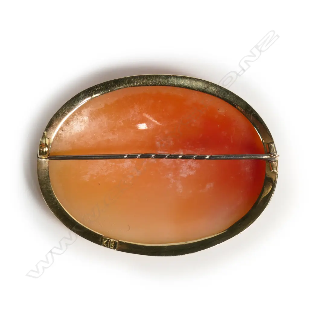 A c.1900 18ct gold framed cameo Image 1++