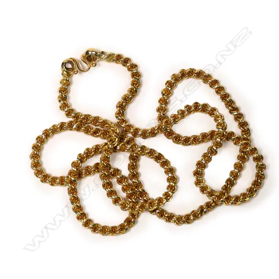 22CT GOLD ROPE TWIST LINK CHAIN 37.6gms
