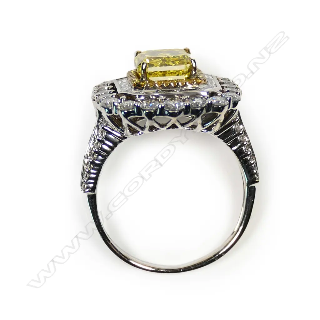 An 18ct white and yellow gold diamond ring Image 1++