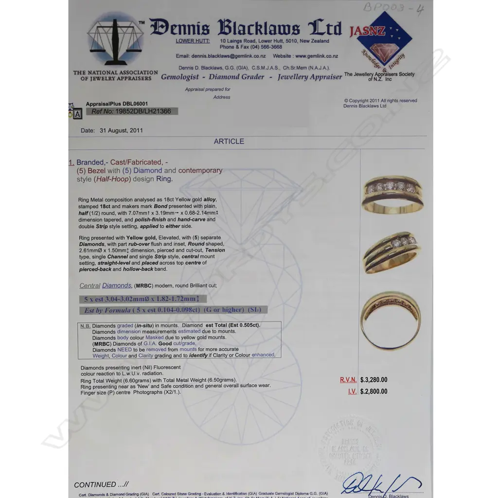 An 18ct gold and diamond band Image 1++