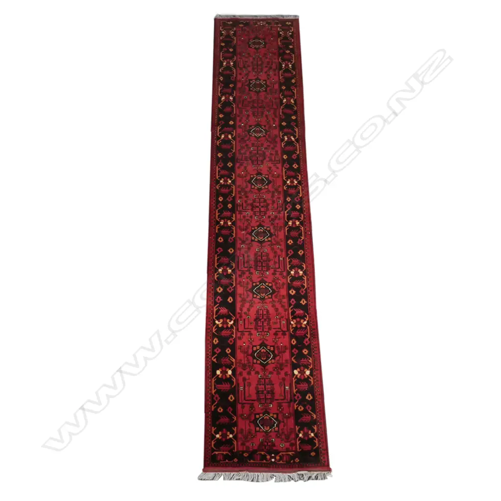 A hand knotted Afghan Andkhoy runner Image 1++