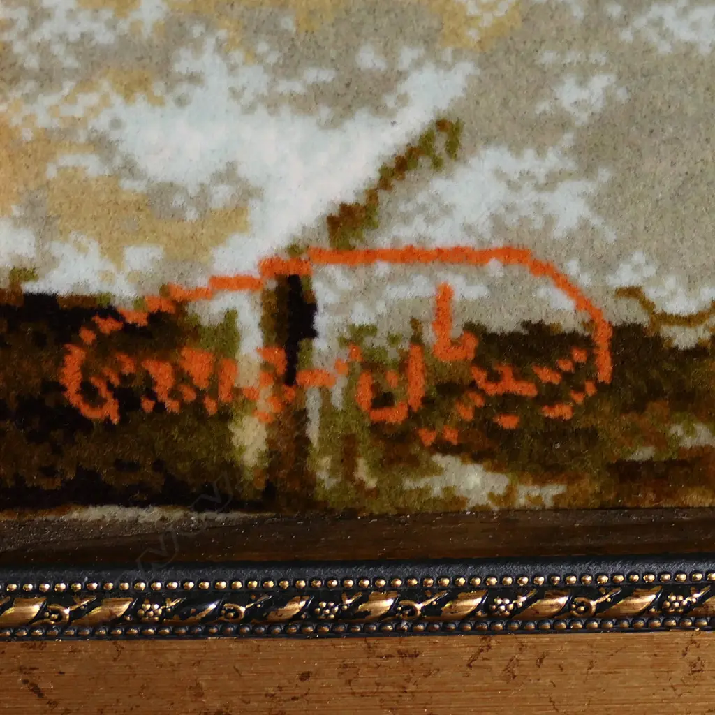 A fine Persian all silk hand knotted picture rug Image 1++