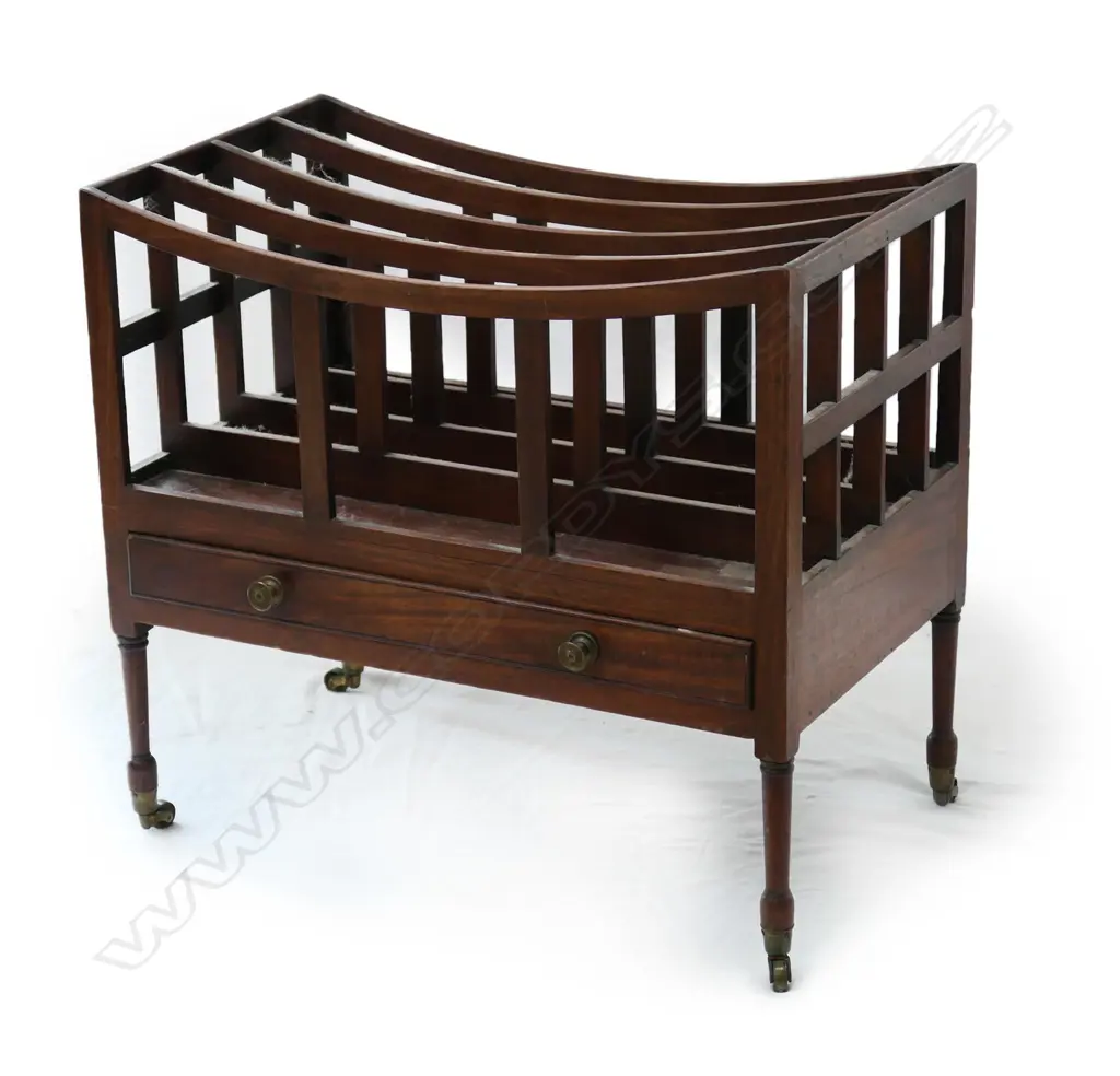 A Regency mahogany canterbury Image 1++