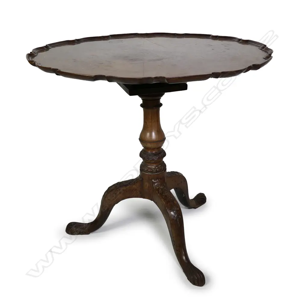 A Georgian mahogany birdcage tilt top table Image 1++
