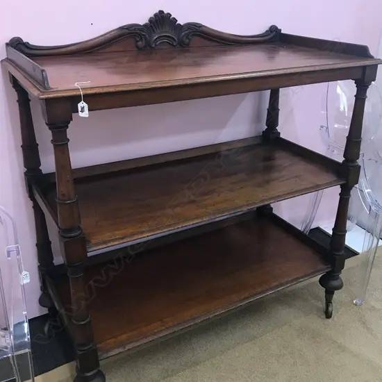 A Victorian mahogany dumb waiter
