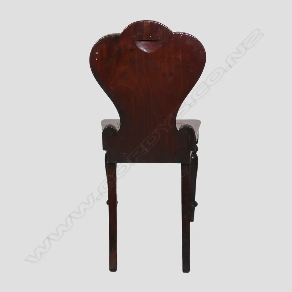 A William IV small mahogany hall chair Image 1++