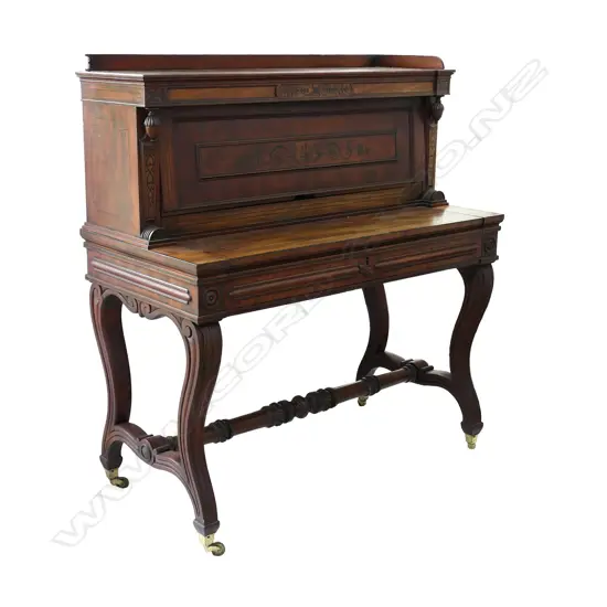 A rare piano top secretaire