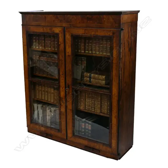 A Victorian walnut bookcase