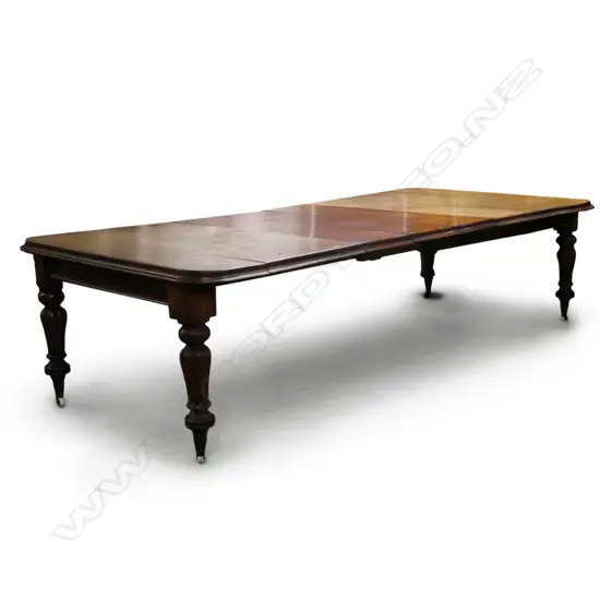 A Victorian banquet dining table