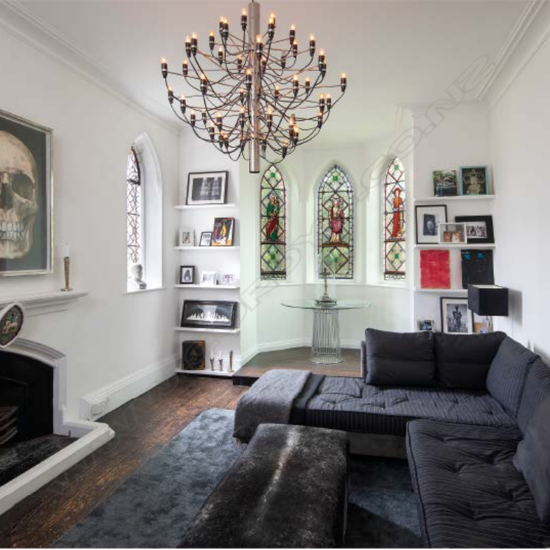 A large Venetian glass cushion mirror