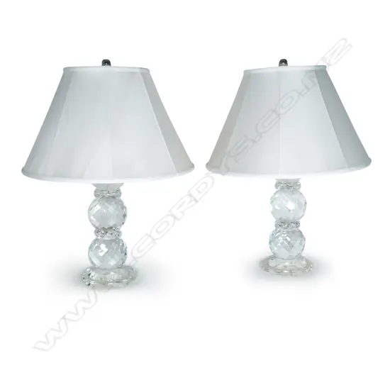 A pair of Ralph Lauren 'Daniela' crystal table lamps
