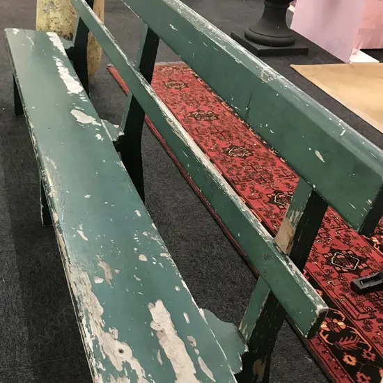 A vintage wooden park/garden bench