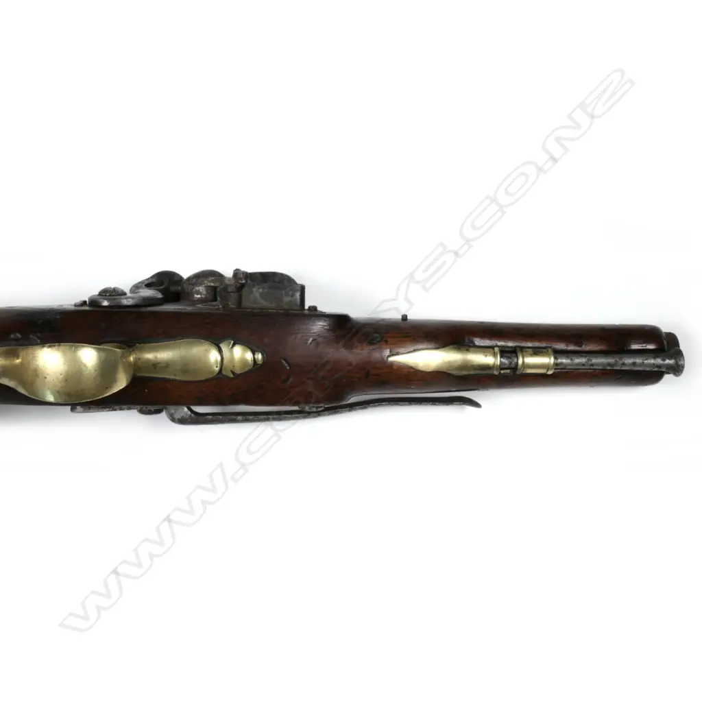 An early 19thC British sea service pattern 1801 flintlock pistol Image 1++