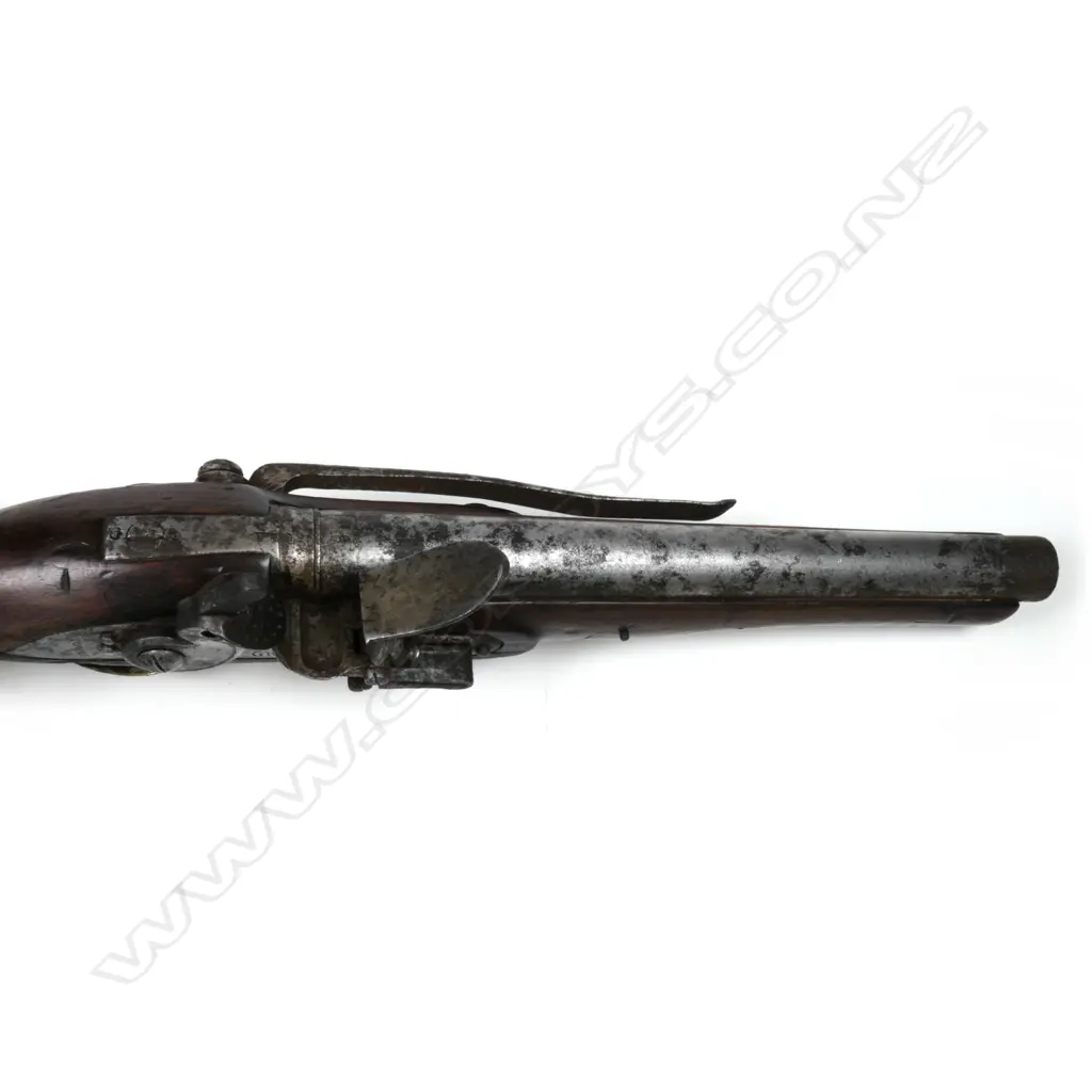 An early 19thC British sea service pattern 1801 flintlock pistol Image 1++