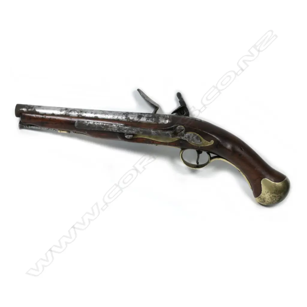 An early 19thC British sea service pattern 1801 flintlock pistol Image 1++