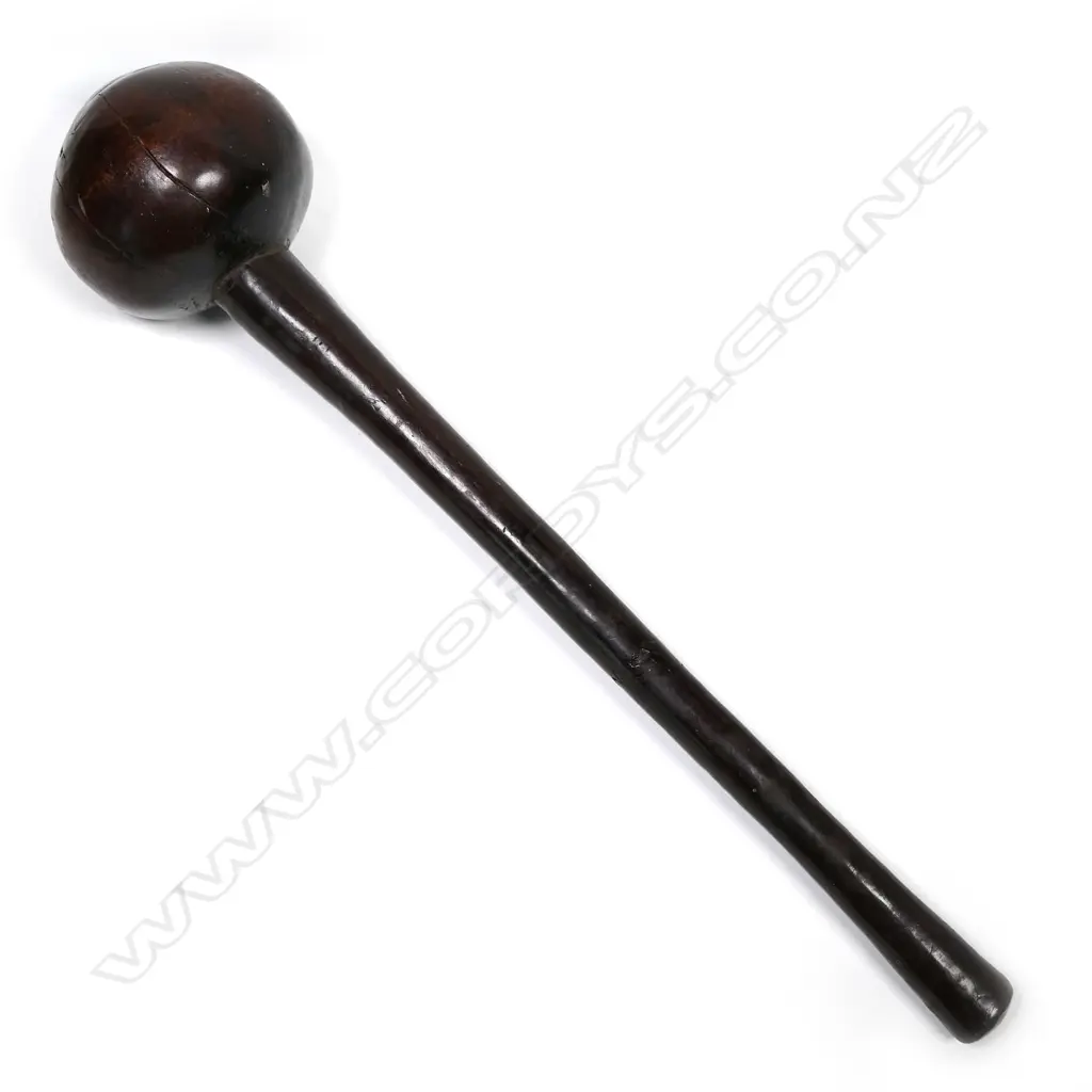 A 19thC Fijian hardwood ula (throwing club) Image 1++