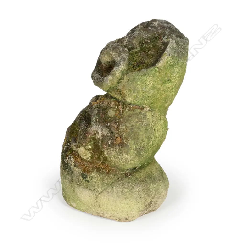 An uncommon old carved stone Maori kumara god (Rongo) Image 1++