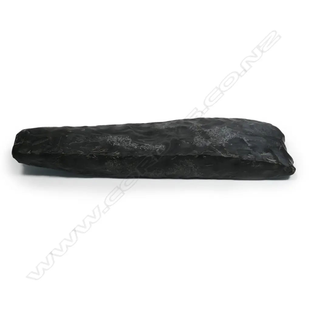 A large Maori pre-European black basalt toki (adze) Image 1++
