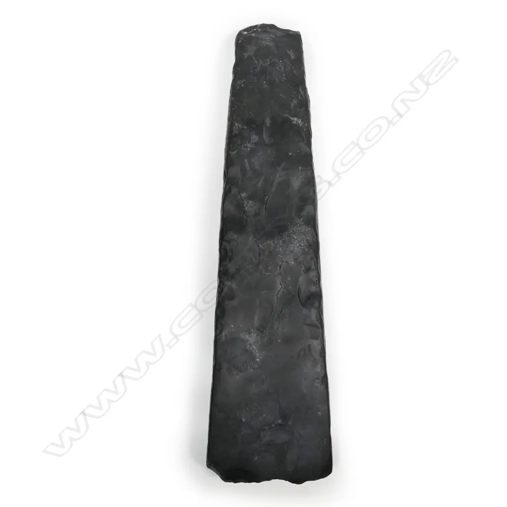 A large Maori pre-European black basalt toki (adze) Image 1++