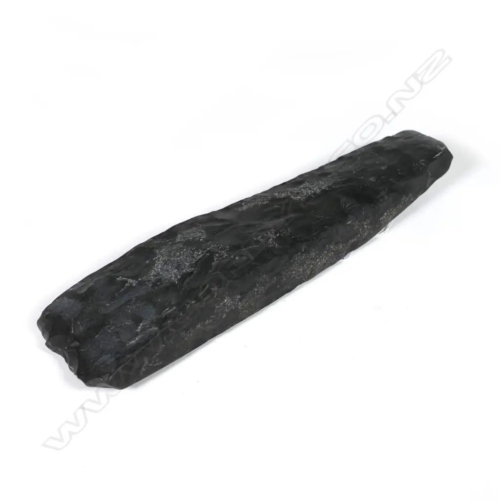 A large Maori pre-European black basalt toki (adze) Image 1++