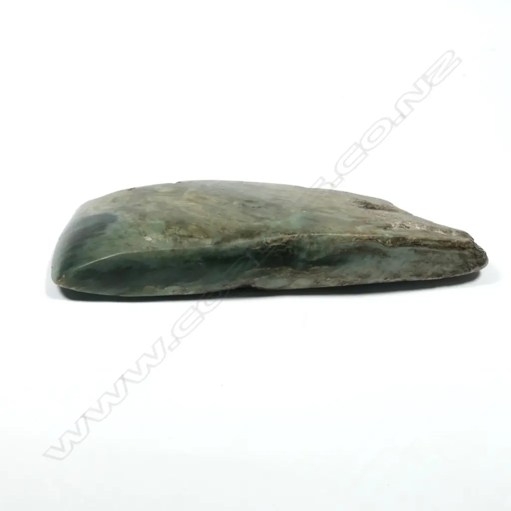 A pre-European Maori pounamu toki (adze) Image 1++