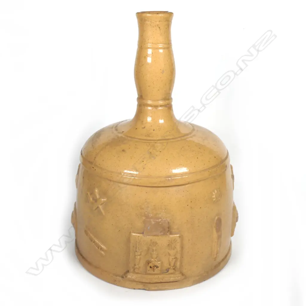 A rare late 19thC New Zealand Austin Kirk & Co. pottery ceremonial Masonic carafe Image 1++