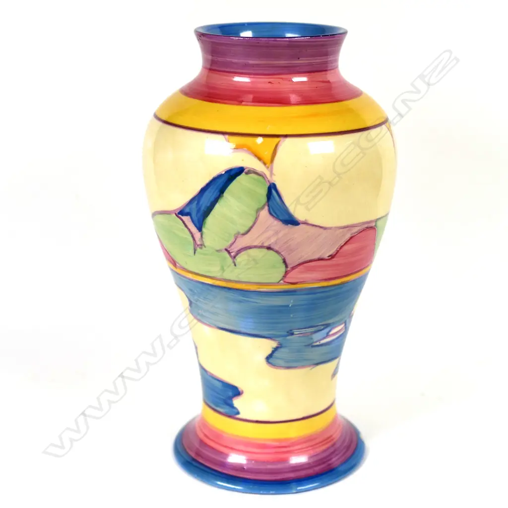 A Clarice Cliff Bizarre 'Gibraltar' vase Image 1++