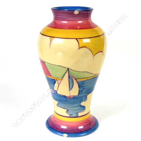 A Clarice Cliff Bizarre 'Gibraltar' vase