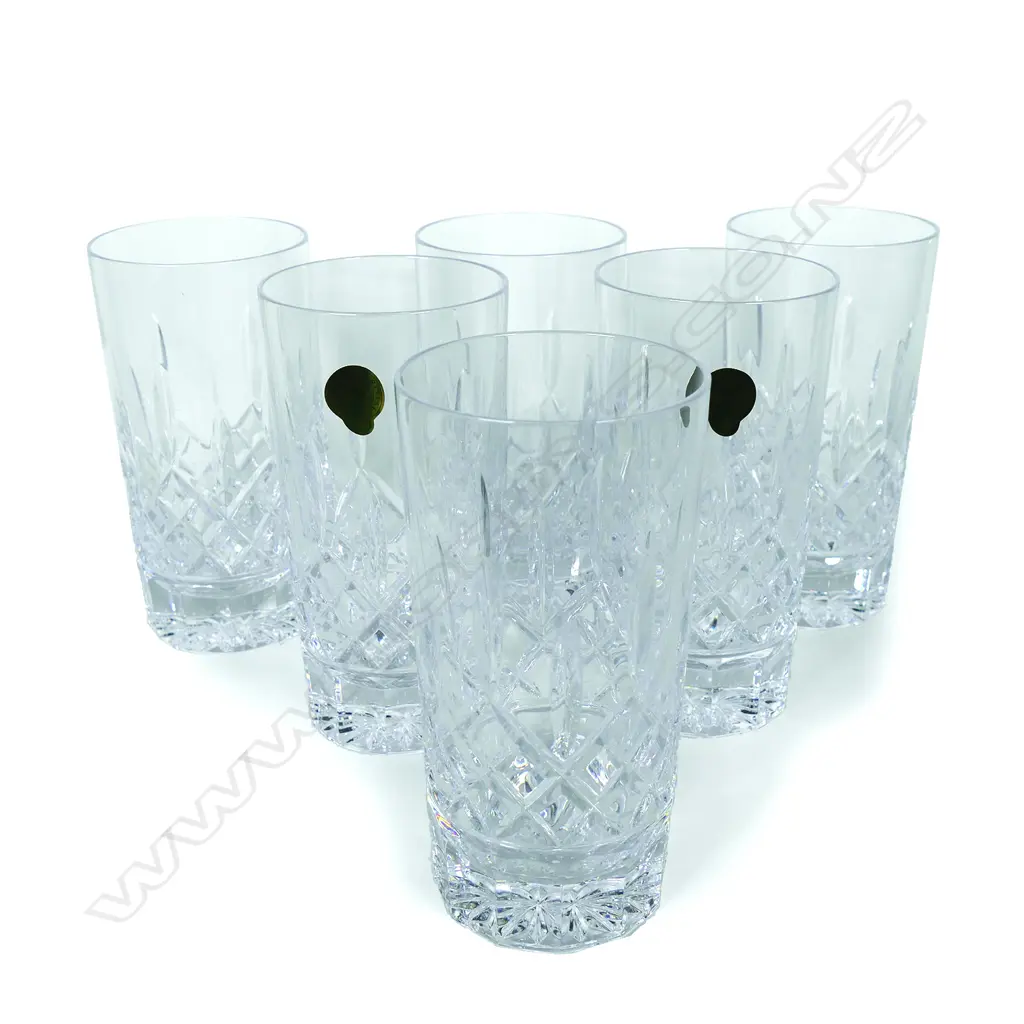 Set of six Waterford crystal 'Lismore' hi-ball glasses Image 1++