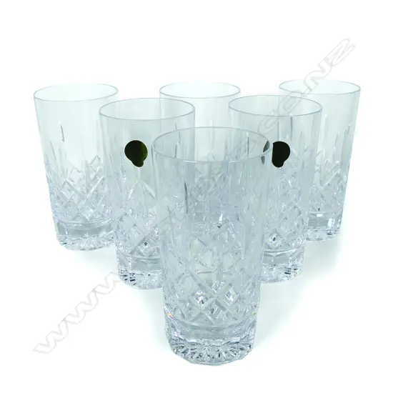 Set of six Waterford crystal 'Lismore' hi-ball glasses