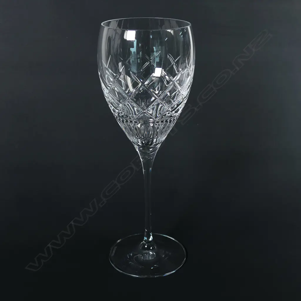 Set of eight Waterford crystal tall wine glasses Image 1++